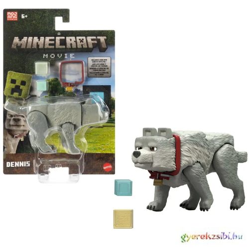 Minecraft: Egy Minecraft film Dennis farkas akciófigura kiegészítőkkel - Mattel