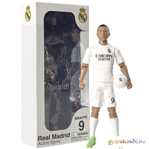 Focista akciófigura, 20 cm - Real Madrid, Mbappé 9-es mezben