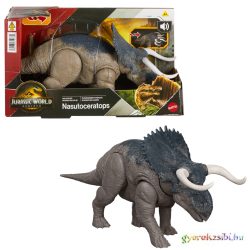   Jurassic World: Újjászületés Wild Roar Nasutoceratops támadó dinoszaurusz figura - Mattel