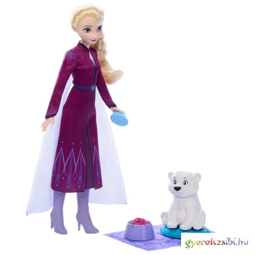 Jégvarázs: Elza és a kis jegesmackó játékfigura szett - Mattel