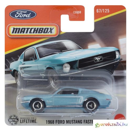 Matchbox: 1968 Ford Mustang Fastback kisautó 1/64 - Mattel