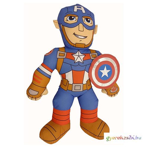 Marvel: Amerika Kapitány szuperhős plüssfigura hanggal 20cm